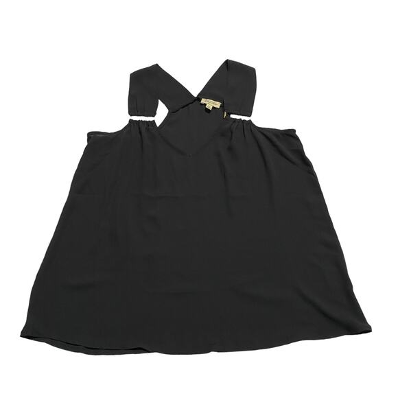 Lily white women halter neck blouse sleeveless sz xs black top sleeveless - Picture 6 of 16